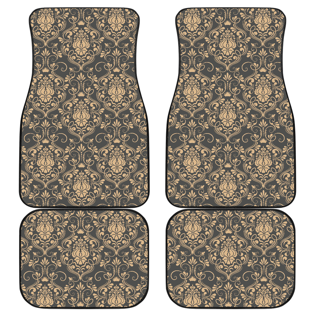 Damask Elegant Luxury Print Pattern Car Floor Mats Front Back