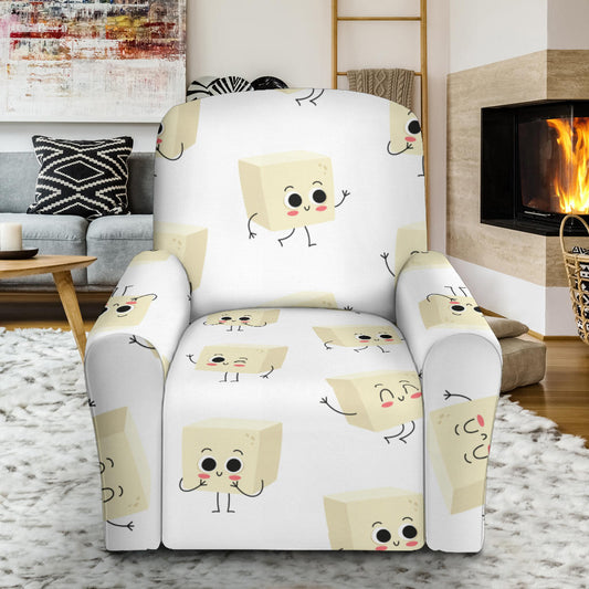 Tofu Print Design LKS301 Recliner Slipcover with Pocket