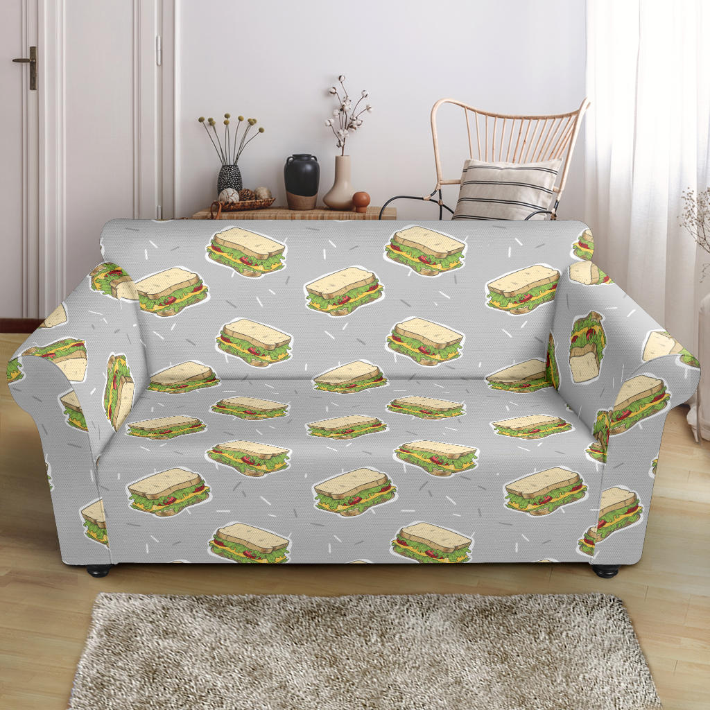 Sandwich Print Design LKS304 Loveseat Couch Slipcover
