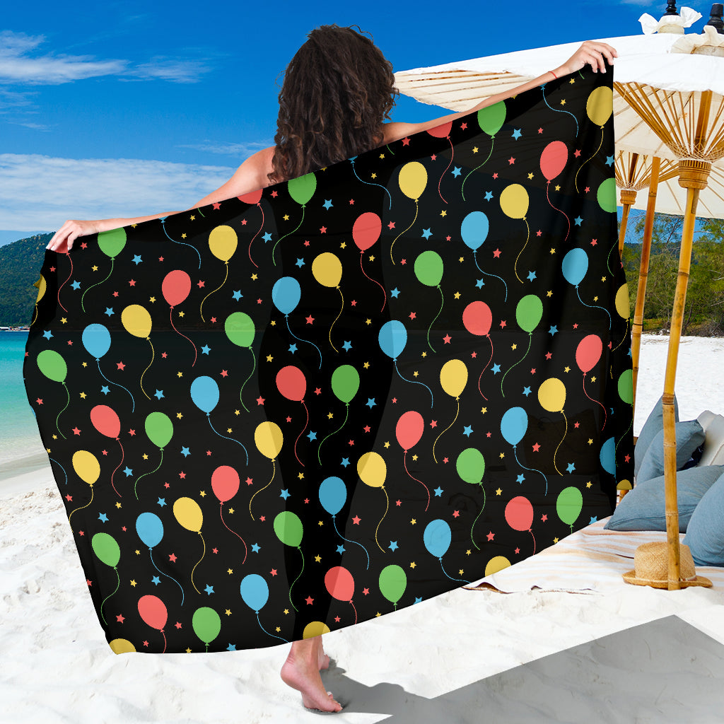 Ballon Colorful Pattern Print Design 04 Sarong Pareo Wrap