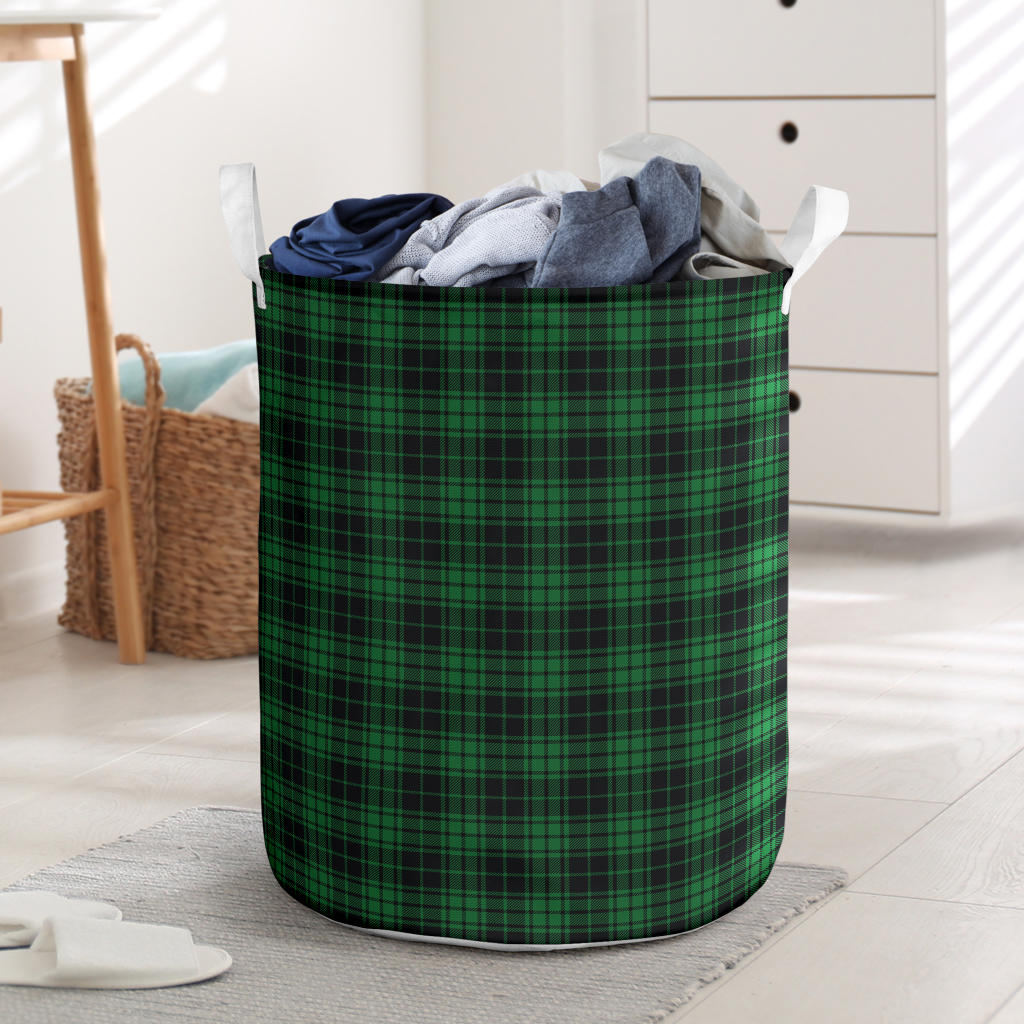 Green Tartan Plaid Pattern Laundry Basket
