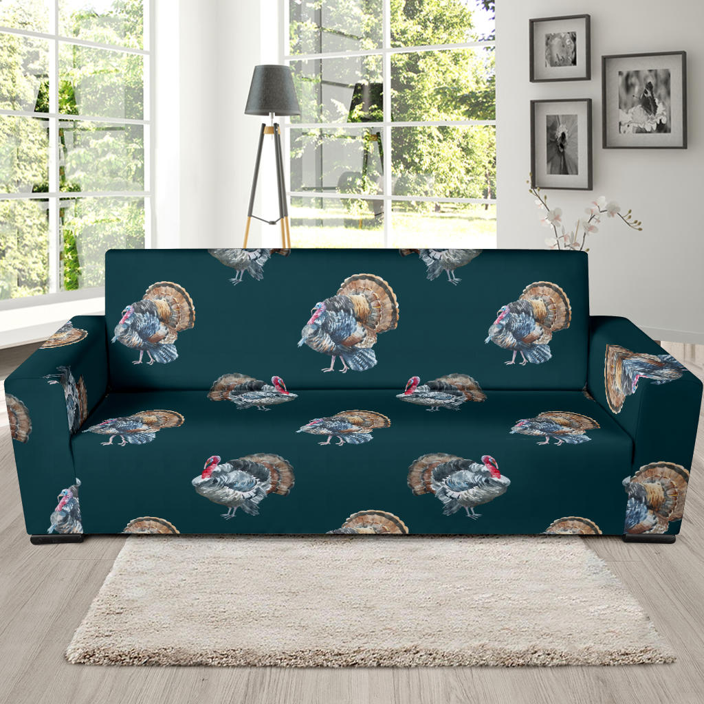 Turkey Pattern Print Design 03 Sofa Slipcover