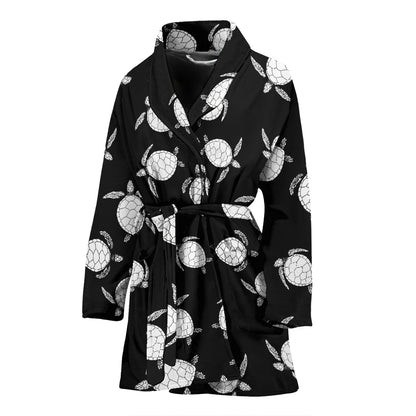 Sea Turtle Print Design LKS303 Women Bathrobe