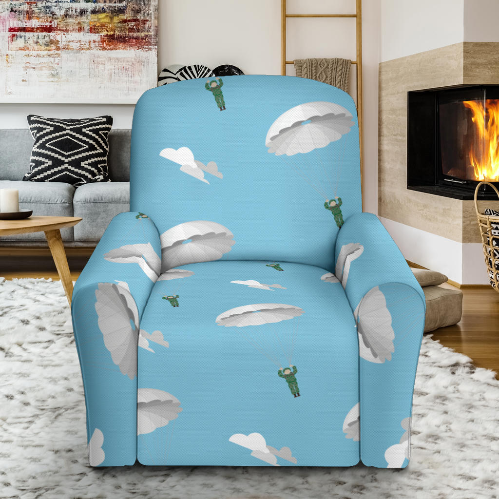 Paratrooper Pattern Print Design A02 Recliner Slipcover with Pocket