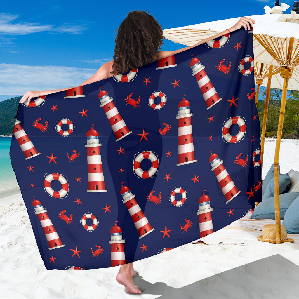 Nautical Pattern Print Design A03 Sarong Pareo Wrap
