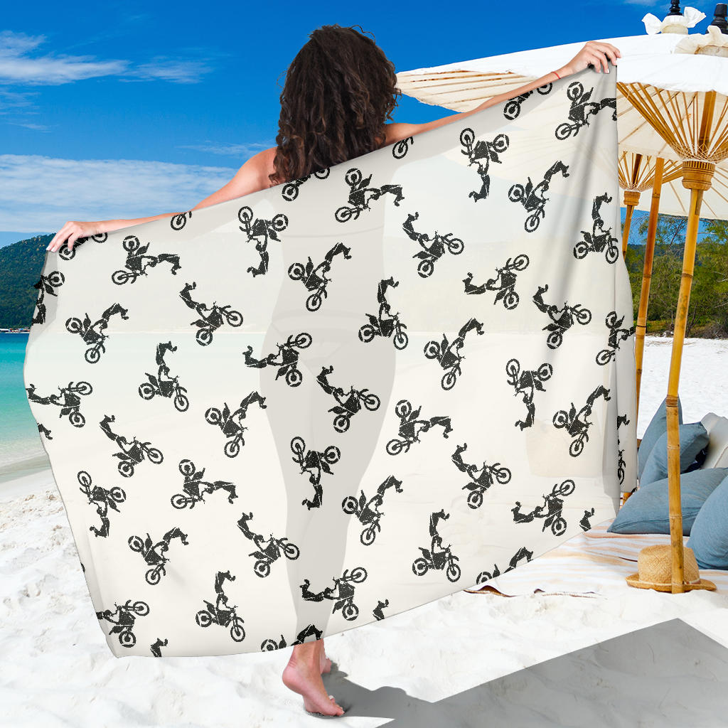 Motocross Pattern Print Design 03 Sarong Pareo Wrap