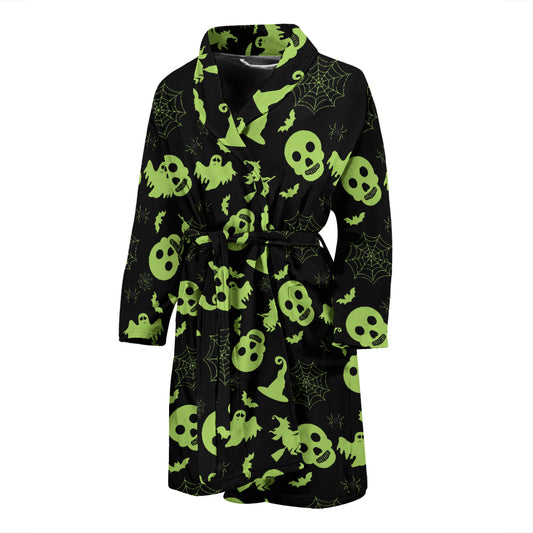 Witch Halloween Print Design LKS306 Men Bathrobe