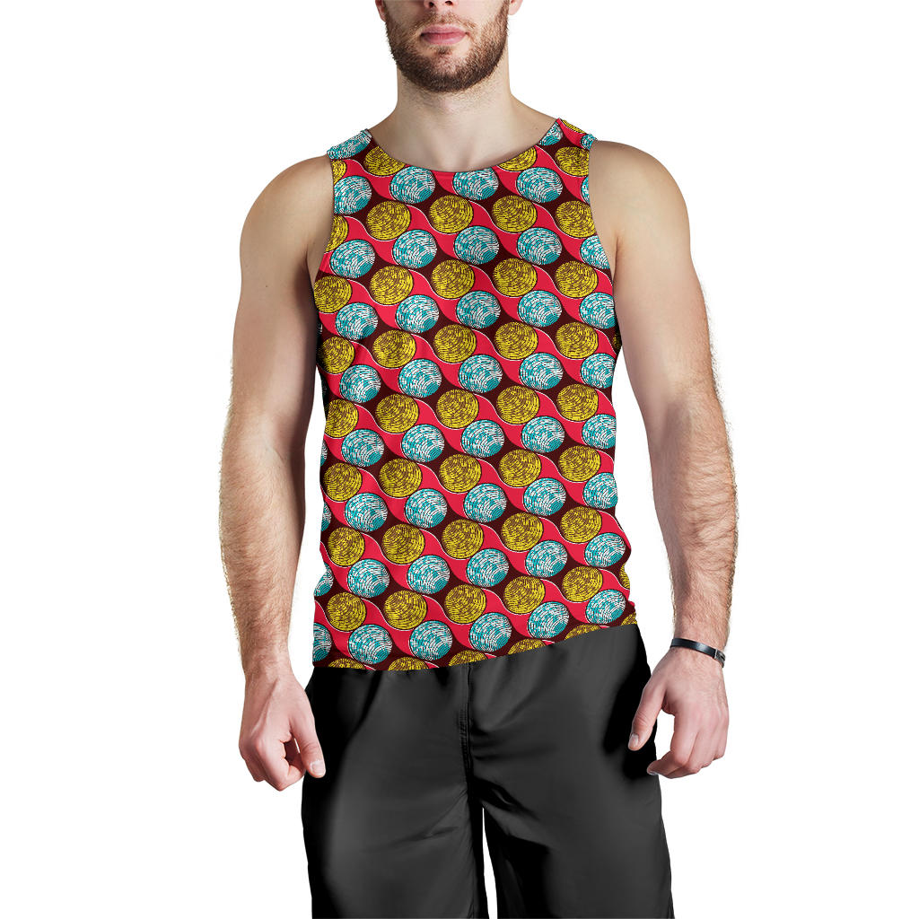 African Fashion Print Pattern Men Tank Top