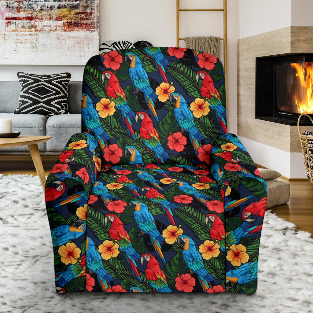 Parrot Pattern Print Design A01 Recliner Slipcover with Pocket