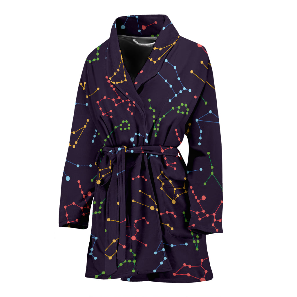Zodiac Print Design LKS301 Women Bathrobe