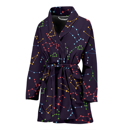 Zodiac Print Design LKS301 Women Bathrobe