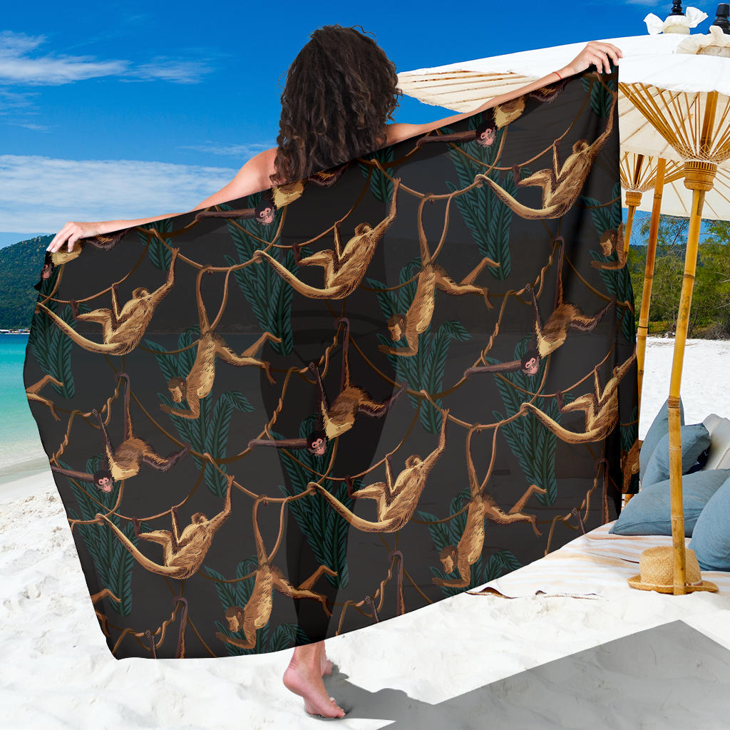 Monkey Pattern Print Design 02 Sarong Pareo Wrap