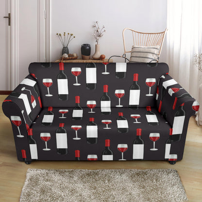 Wine Print Design LKS309 Loveseat Couch Slipcover