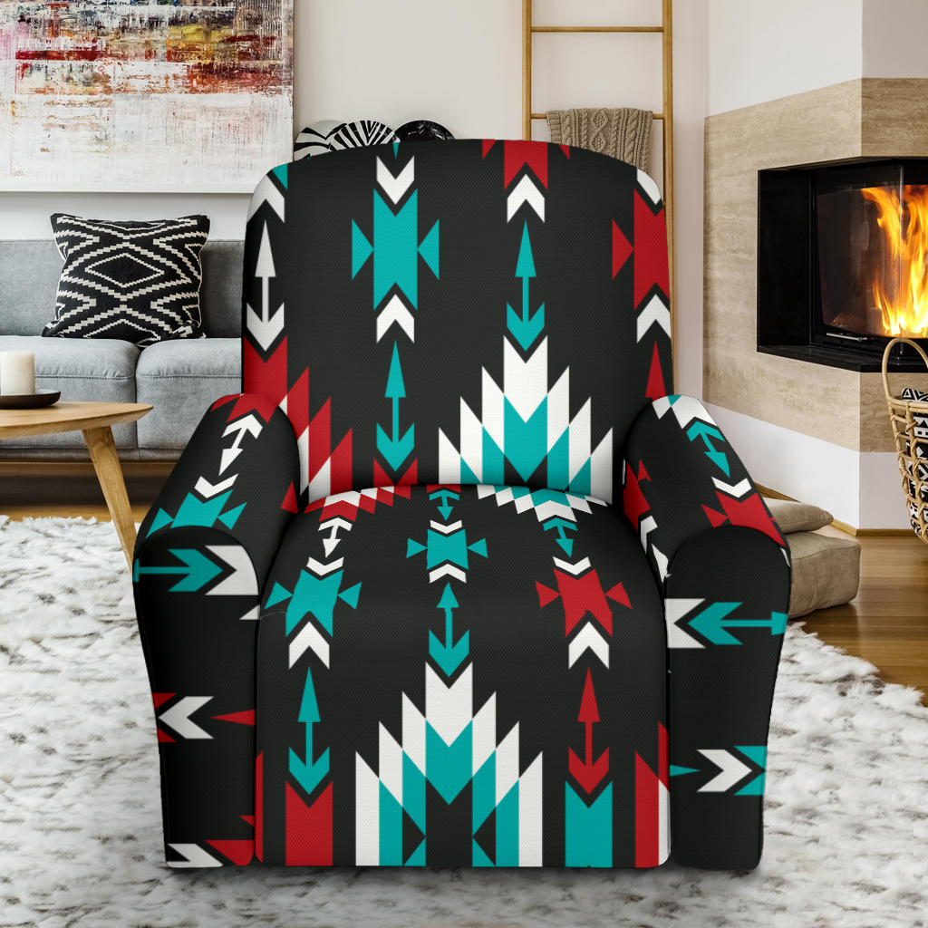 Native Pattern Print Design A08 Recliner Slipcover with Pocket