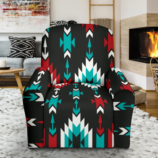 Native Pattern Print Design A08 Recliner Slipcover with Pocket