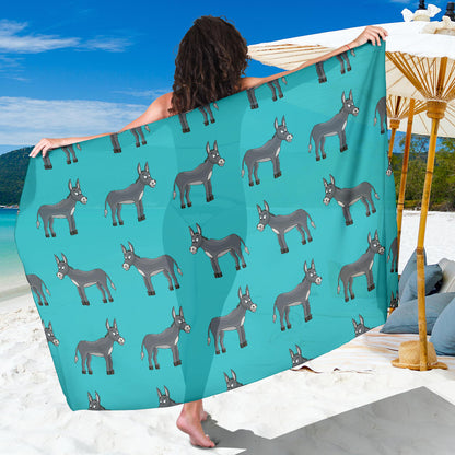 Donkey Pattern Print Design 01 Sarong Pareo Wrap