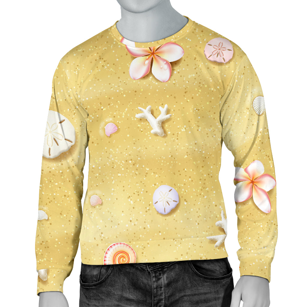 Beach Theme Print Men Long Sleeve Sweatshirt