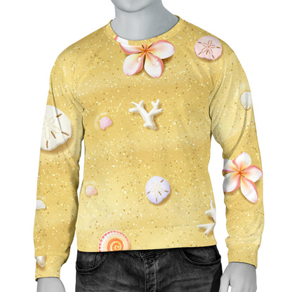 Beach Theme Print Men Long Sleeve Sweatshirt