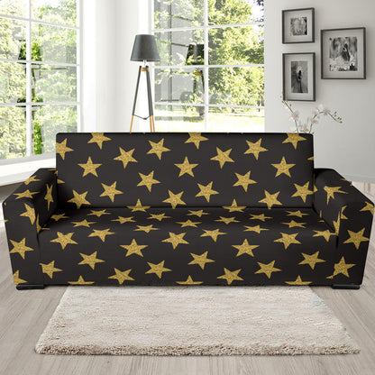 Star Gold Print Design LKS302 Sofa Slipcover