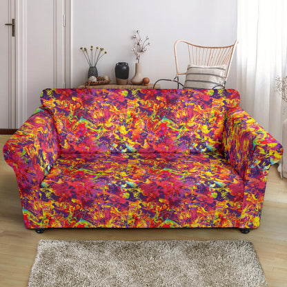 Splatter Print Design LKS303 Loveseat Couch Slipcover