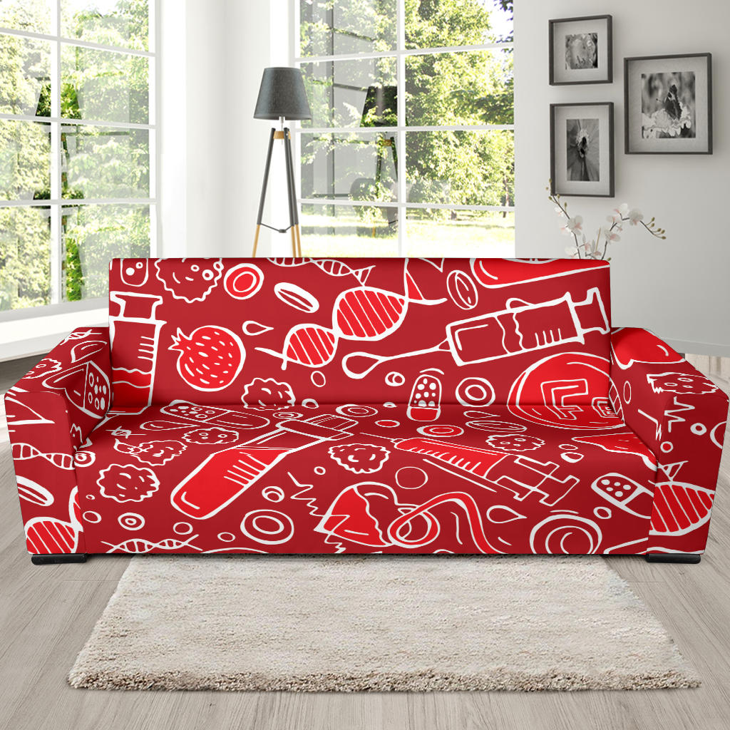 Phlebotomist Pattern Print Design A02 Sofa Slipcover