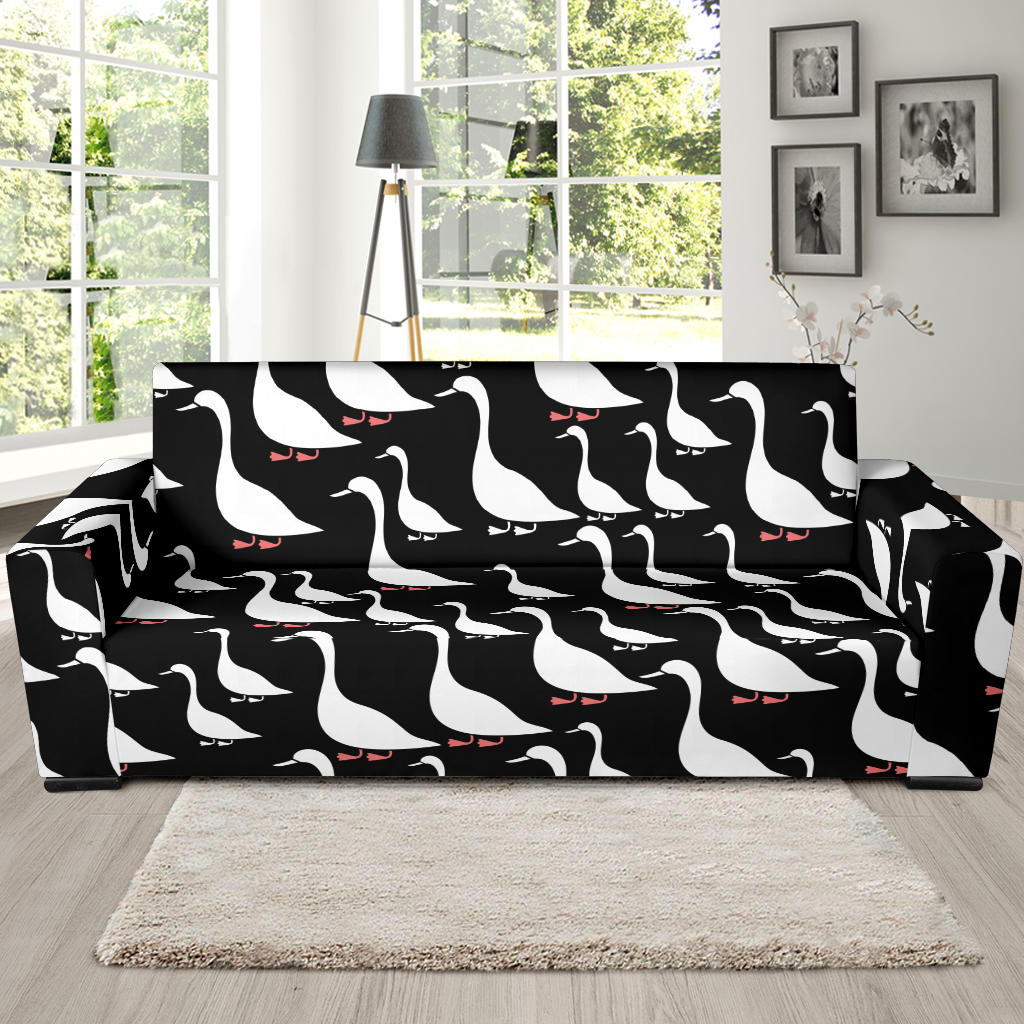 Goose Pattern Print Design 01 Sofa Slipcover