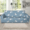 Ice Skate Pattern Print Design 02 Sofa Slipcover