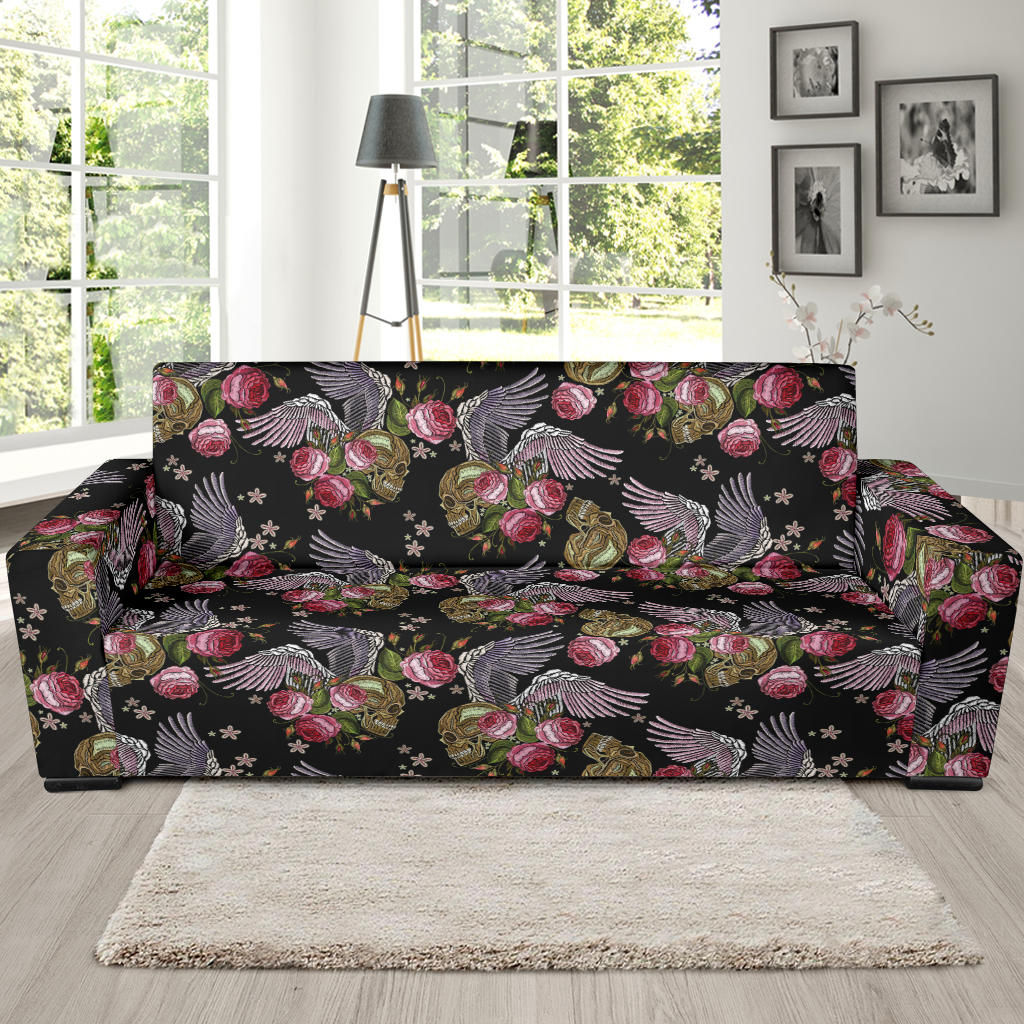 Angel Wings Pattern Print Design 06 Sofa Slipcover