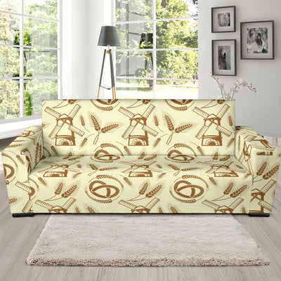 Agricultural Windmills Print Design 03 Sofa Slipcover