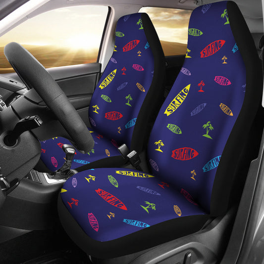 Surfboard Print Design LKS305 Car Seat Covers