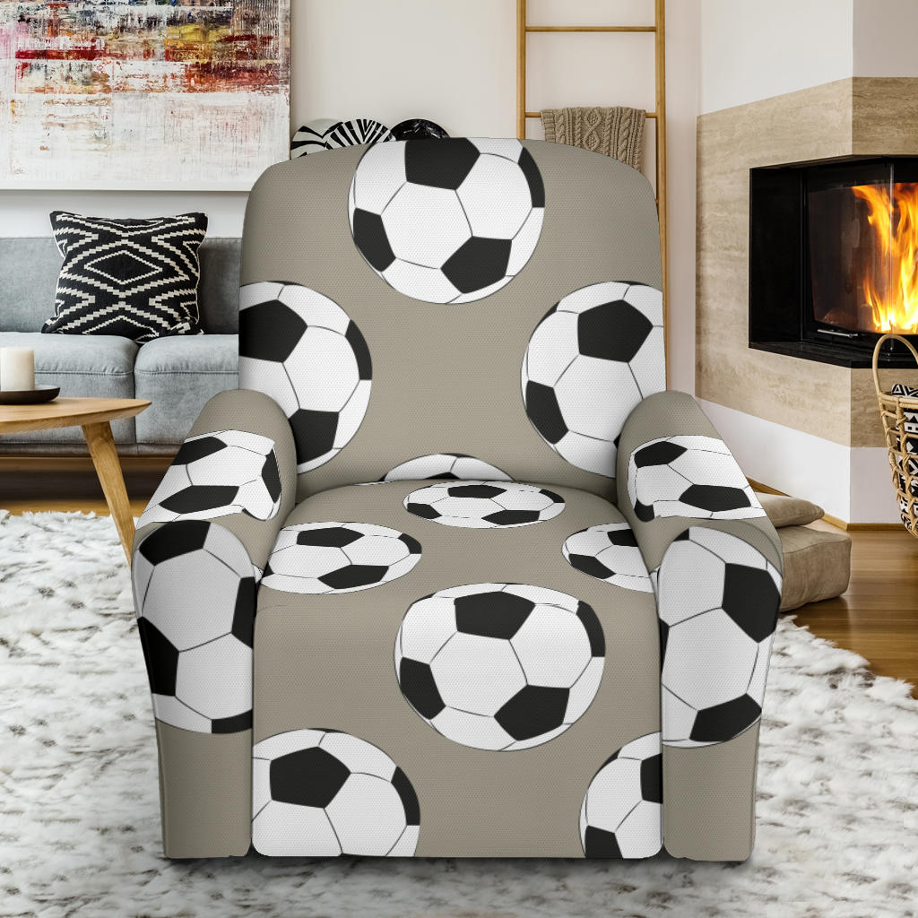 Soccer Ball Print Design LKS302 Recliner Slipcover with Pocket