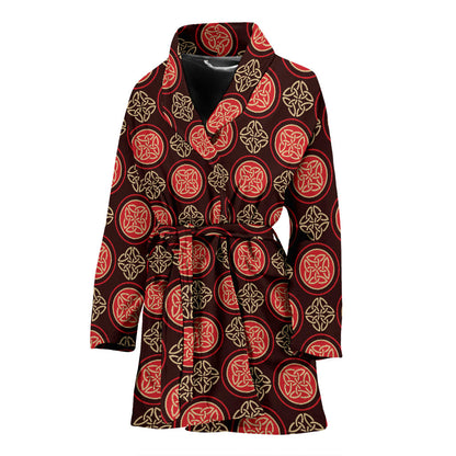 Celtic Pattern Print Design 02 Women Bathrobe