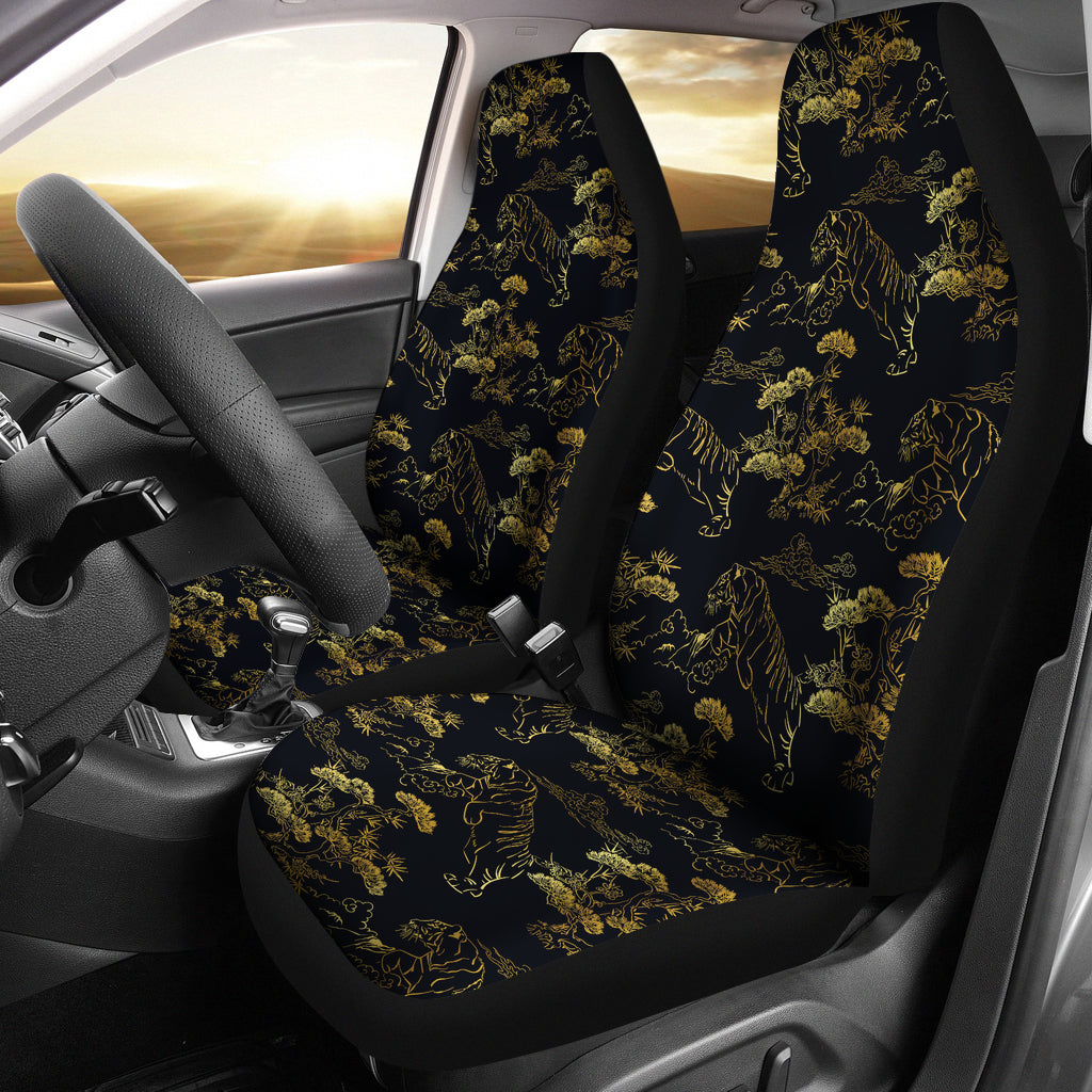 Tiger Japan Style Print Design LKS305 Car Seat Covers