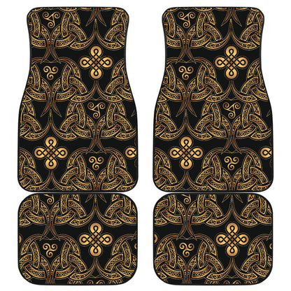 Celtic Knot Gold Design Car Floor Mats Front Back