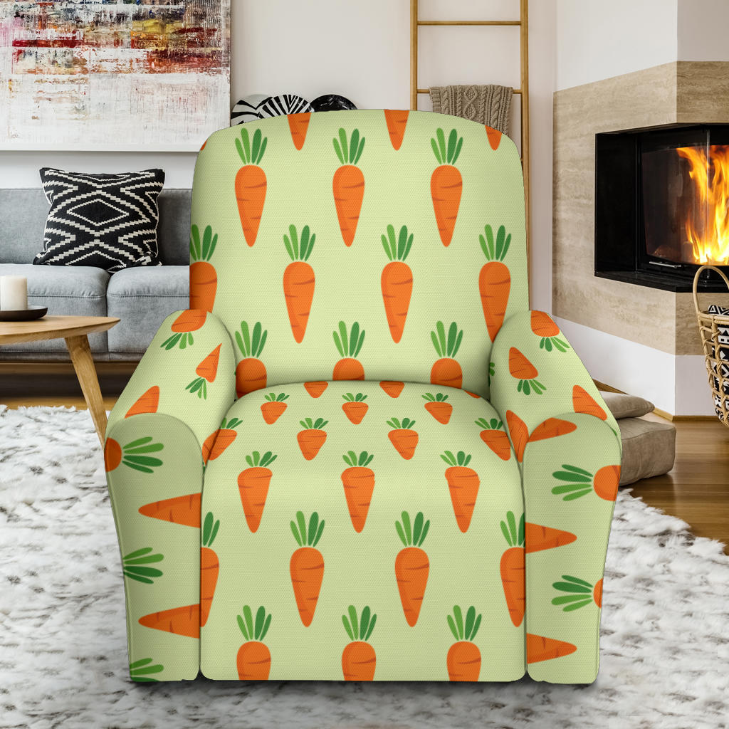 Carrot Pattern Print Design 02 Recliner Slipcover with Pocket