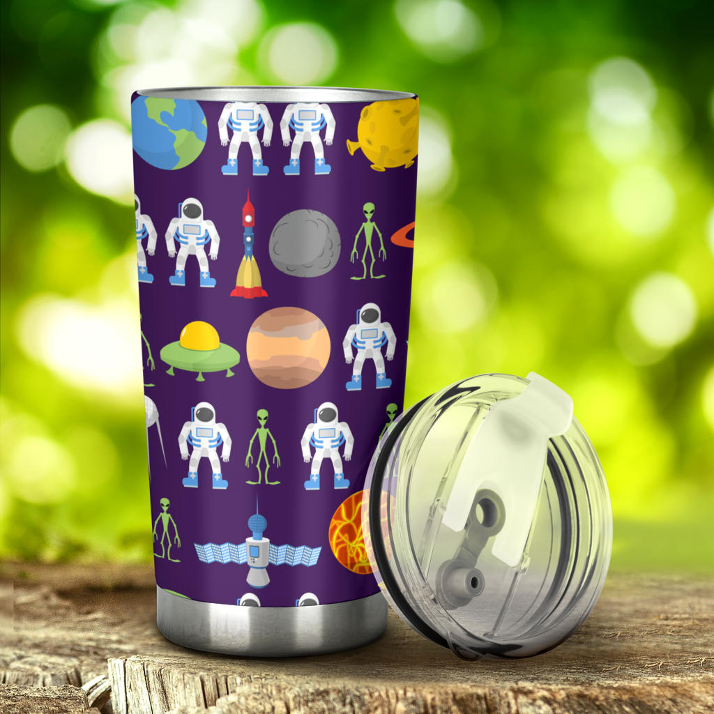 Alien Astronaut Planet Tumbler