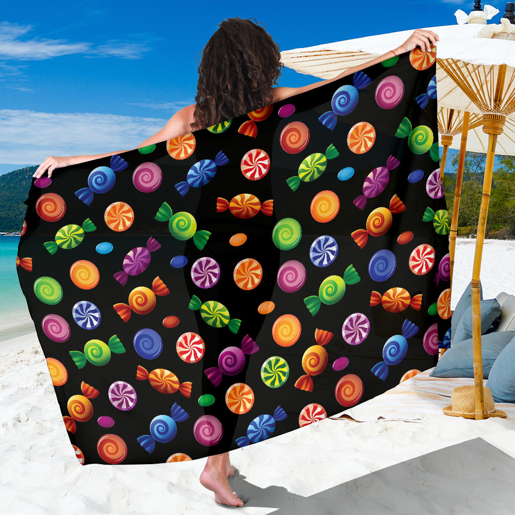 Candy Pattern Print Design 01 Sarong Pareo Wrap