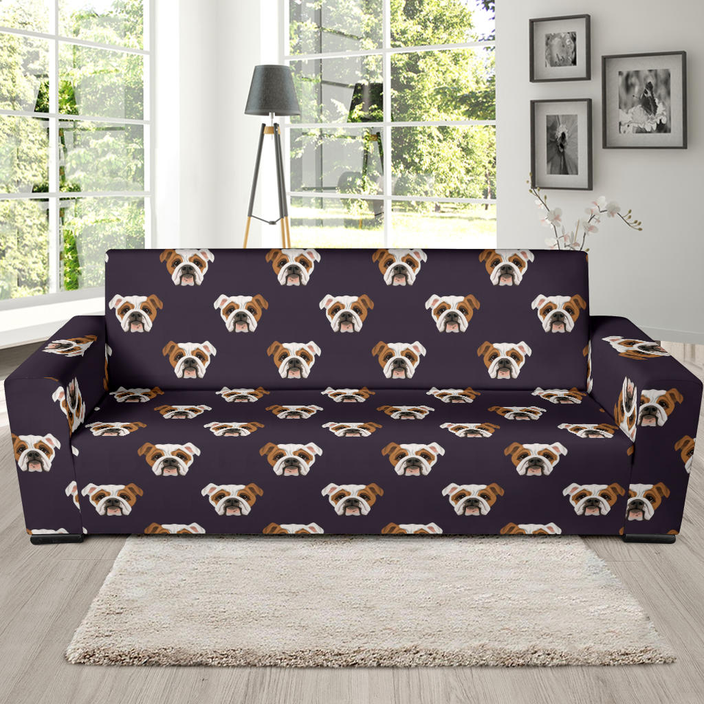 Bulldogs Pattern Print Design 03 Sofa Slipcover