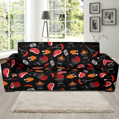 Barbecue Pattern Print Design 04 Sofa Slipcover