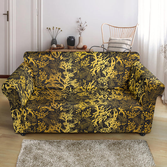 Seaweed Print Design LKS303 Loveseat Couch Slipcover
