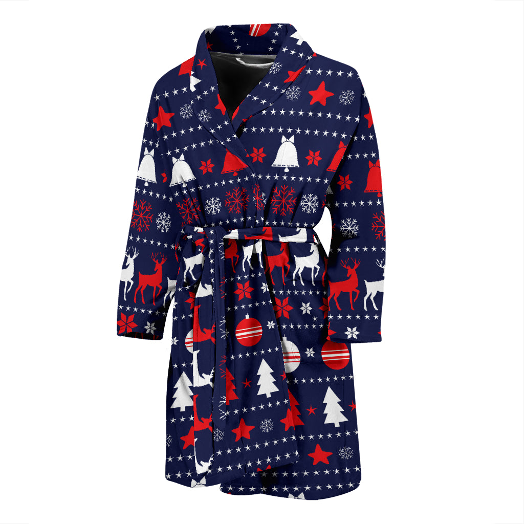 Reindeer Print Design LKS404 Men Bathrobe