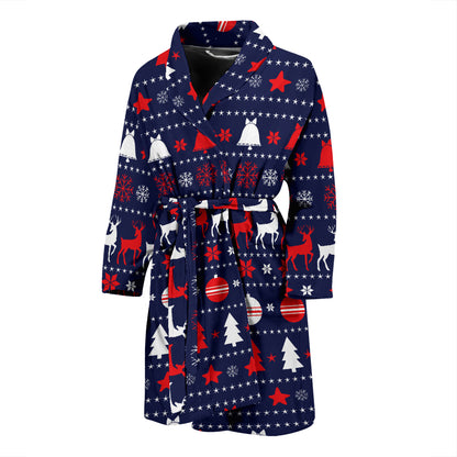 Reindeer Print Design LKS404 Men Bathrobe