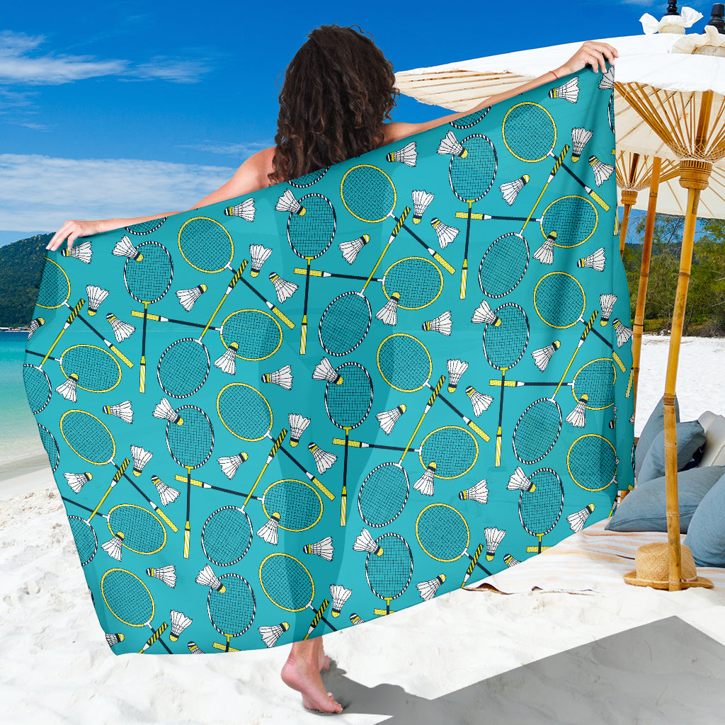 Badminton Pattern Print Design 06 Sarong Pareo Wrap