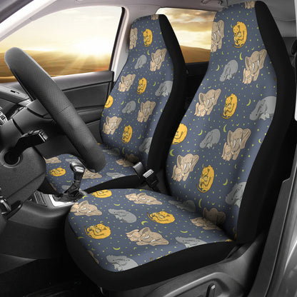 Safari Elephant Lion Print Design LKS303 Car Seat Covers