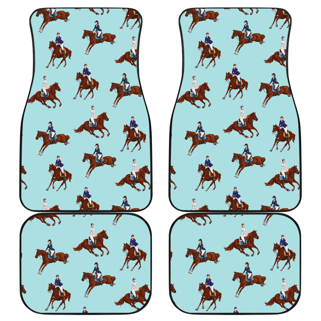 Equestrian Horse Riding Car Floor Mats Front Back