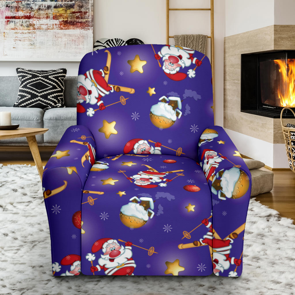Ski Print Design LKS308 Recliner Slipcover with Pocket