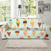 Ice Cream Pattern Print Design 03 Sofa Slipcover