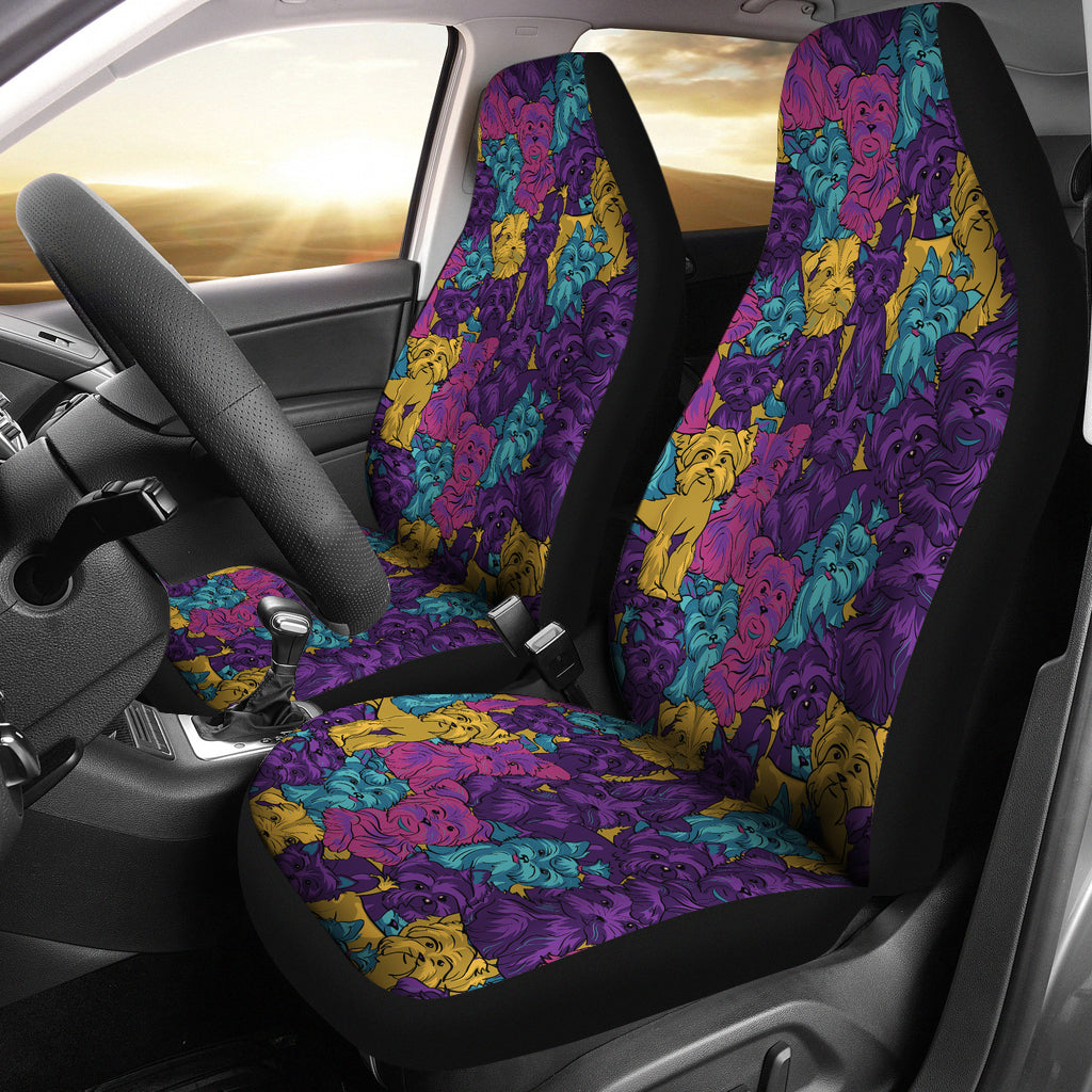 Yorkshire Terriers Print Design LKS3010 Car Seat Covers