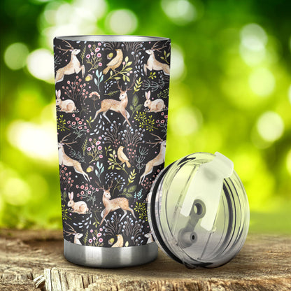 Deer Floral Jungle Tumbler