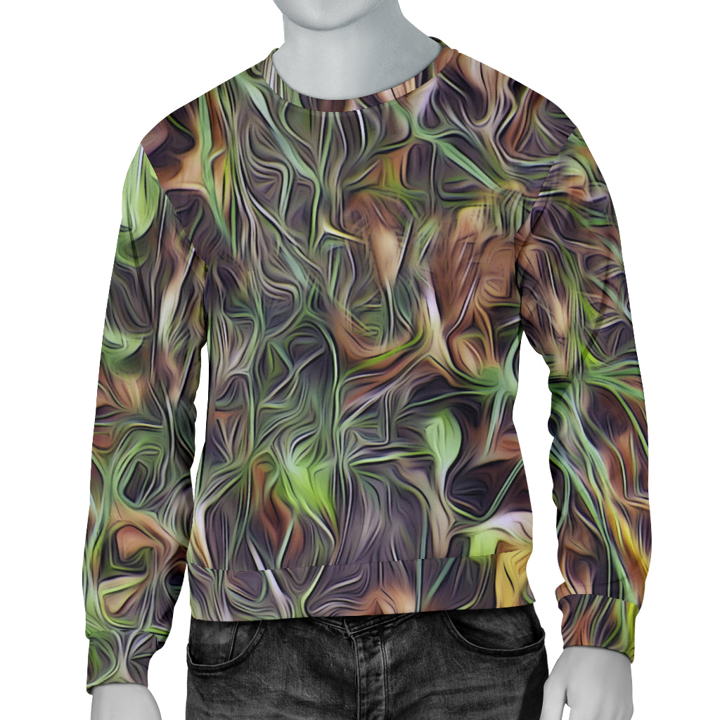 Camouflage Realistic Tree Print Men Long Sleeve Sweatshirt